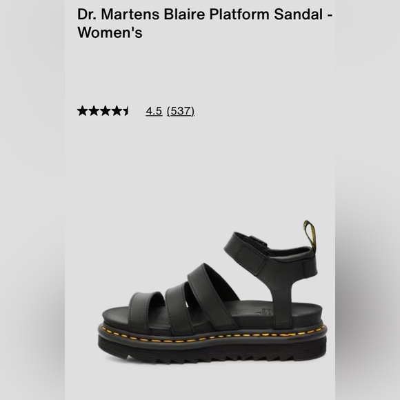 *new* Dr. Martens Blaire Black Platform Sandal Women's Size 9 - Picture 2 of 12